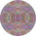 Sideview of Patterned Purple Modern Rug, pat3915