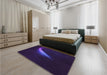 Patterned Deep Purple Rug in a Bedroom, pat3916pur