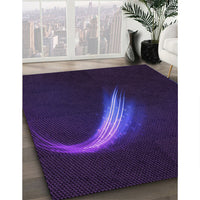 Patterned Deep Purple Rug, pat3916pur