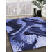 Machine Washable Transitional Sky Blue Rug in a Family Room, wshpat3917blu