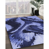 Patterned Sky Blue Rug, pat3917blu