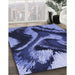 Patterned Sky Blue Rug in Family Room, pat3917blu