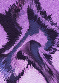 Machine Washable Transitional Purple Rug, wshpat3917pur