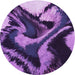 Square Patterned Purple Rug, pat3917pur