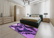 Patterned Purple Rug in a Bedroom, pat3917pur