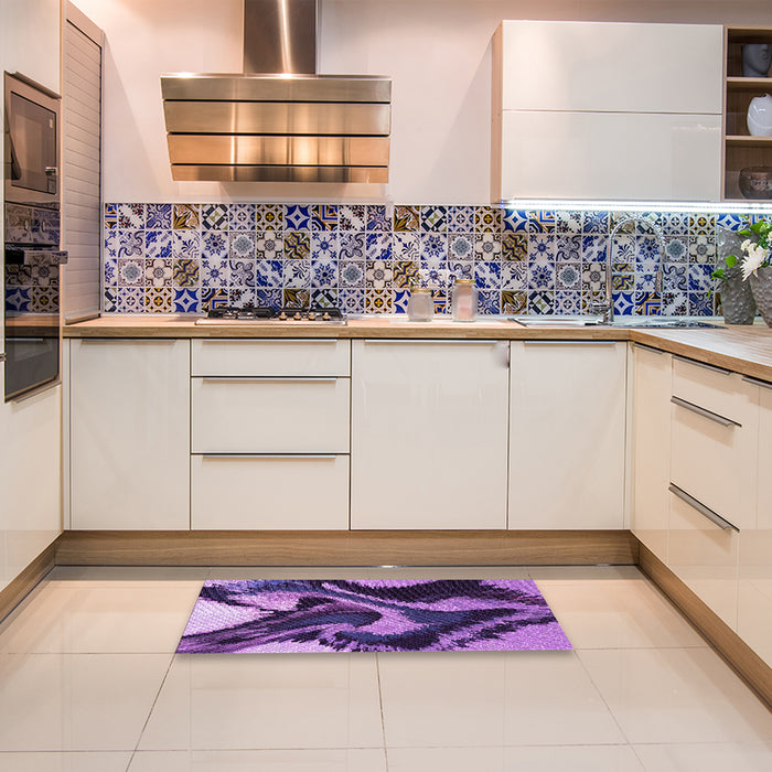 Machine Washable Transitional Purple Rug in a Bedroom, wshpat3917pur