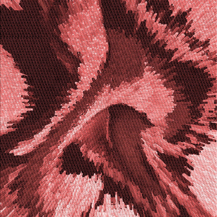 Patterned Saffron Red Rug, pat3917rd
