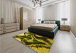 Patterned Milk Chocolate Brown Rug in a Bedroom, pat3917yw