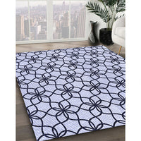 Patterned Lavender Blue Rug, pat3918blu