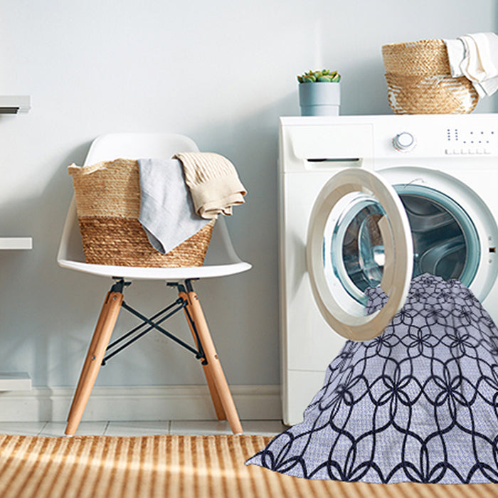 Machine Washable Transitional Lavender Blue Rug in a Washing Machine, wshpat3918blu