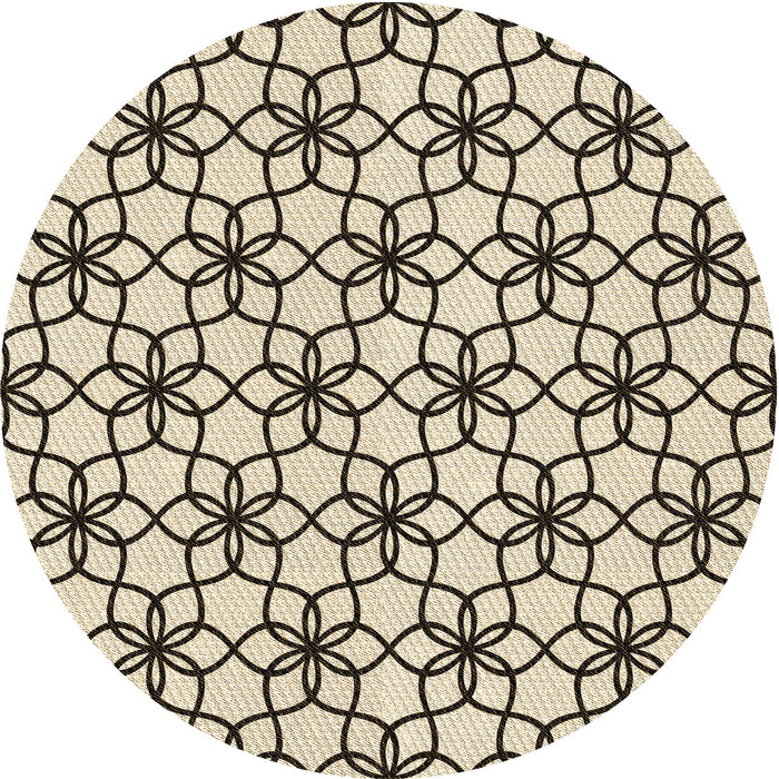 Square Patterned Coffee Brown Rug, pat3918brn