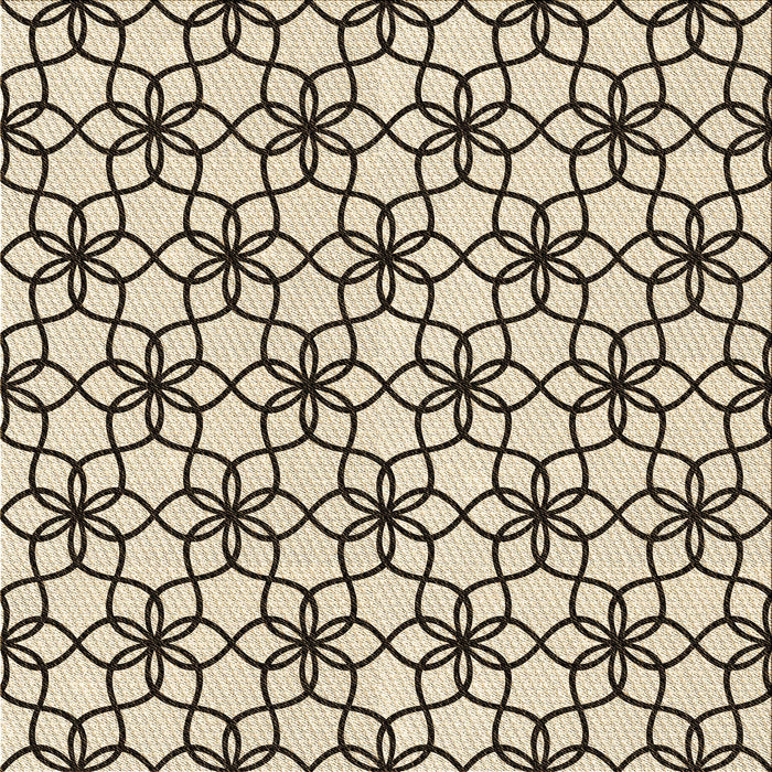 Round Machine Washable Transitional Coffee Brown Rug, wshpat3918brn