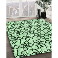 Patterned Mint Green Rug, pat3918grn