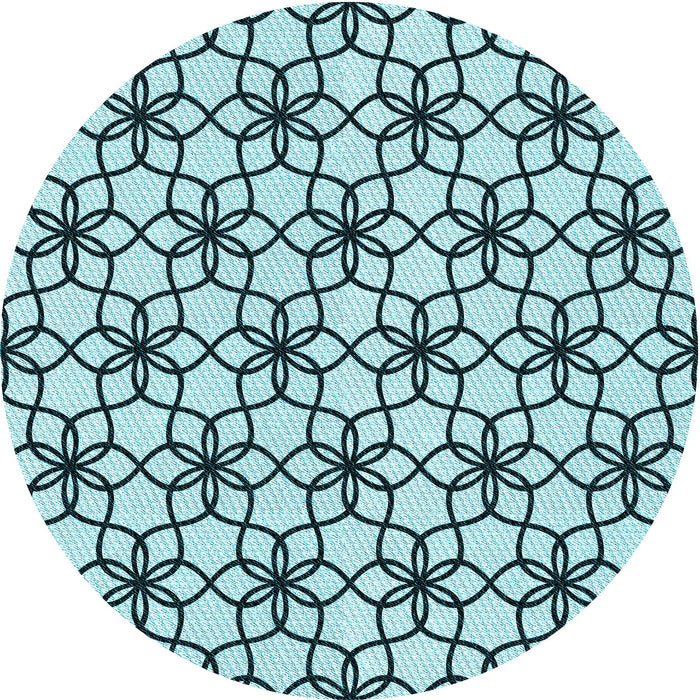 Square Machine Washable Transitional Electric Blue Rug in a Living Room, wshpat3918lblu