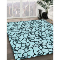 Patterned Electric Blue Rug, pat3918lblu