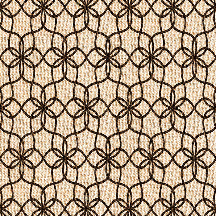 Patterned Saddle Brown Rug, pat3918org