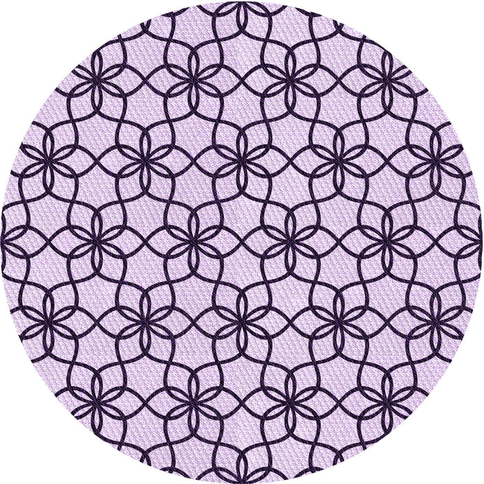 Square Patterned Purple Rug, pat3918pur