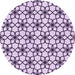 Square Patterned Purple Rug, pat3918pur