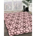 Patterned Light Rose Pink Rug in Family Room, pat3918rd