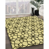 Patterned Oak Brown Rug, pat3918yw