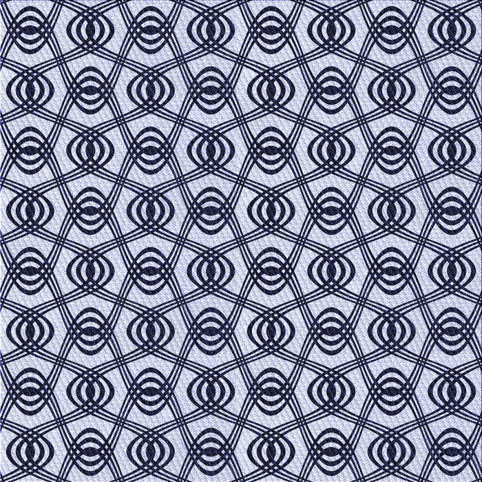 Round Patterned Blue Rug, pat3919blu