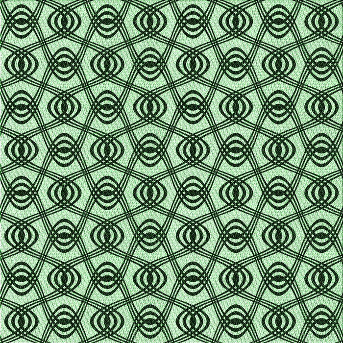 Round Machine Washable Transitional Dark Forest Green Rug, wshpat3919grn