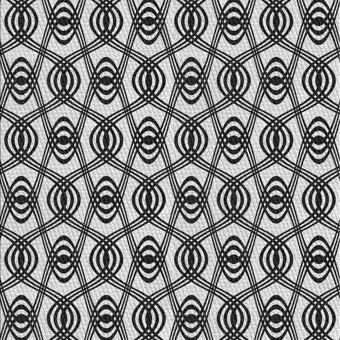 Patterned Black Rug, pat3919gry