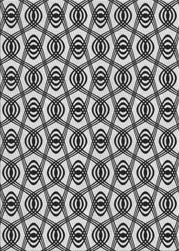 Patterned Charcoal Black Novelty Rug, pat3919
