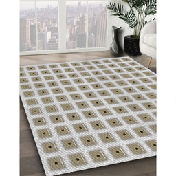 Patterned Army Brown Novelty Rug in Family Room, pat391