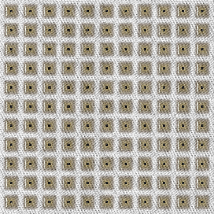 Square Patterned Army Brown Novelty Rug, pat391