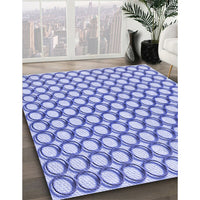 Patterned Royal Blue Rug, pat392blu