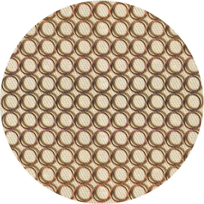 Square Patterned Light Brown Rug, pat392brn