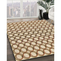 Patterned Light Brown Rug, pat392brn