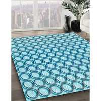 Patterned Blue Ivy Blue Rug, pat392lblu