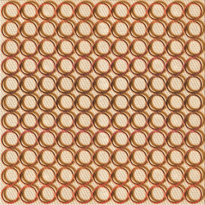 Round Patterned Mahogany Brown Rug, pat392org