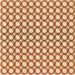 Round Patterned Mahogany Brown Rug, pat392org