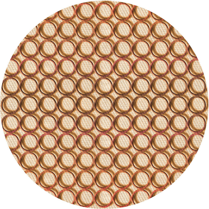 Square Patterned Mahogany Brown Rug, pat392org