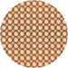 Square Patterned Mahogany Brown Rug, pat392org