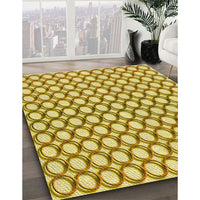 Patterned Bold Yellow Rug, pat392yw