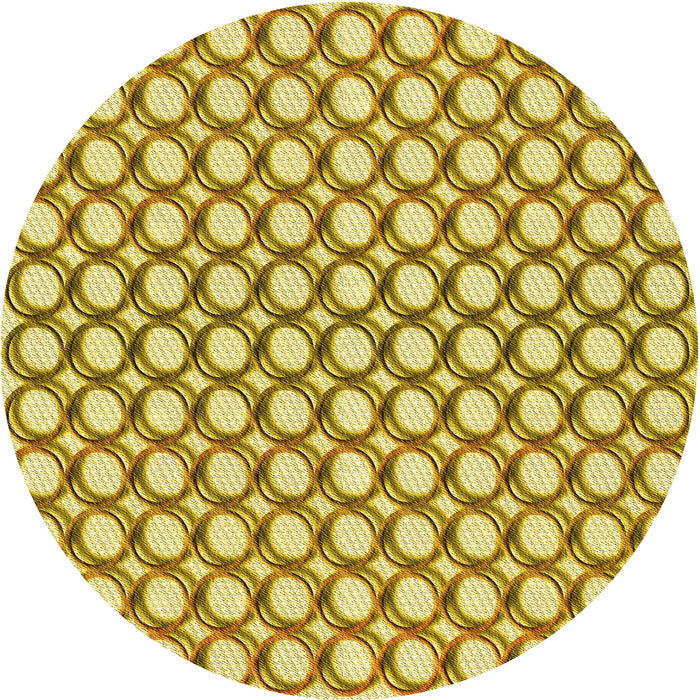 Square Machine Washable Transitional Bold Yellow Rug in a Living Room, wshpat392yw