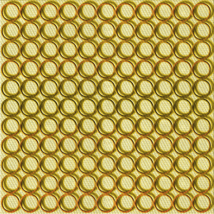 Round Machine Washable Transitional Bold Yellow Rug, wshpat392yw
