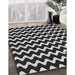 Patterned Cloud Gray Rug in Family Room, pat3920gry