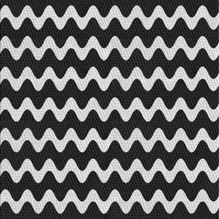 Patterned Black Novelty Rug, pat3920