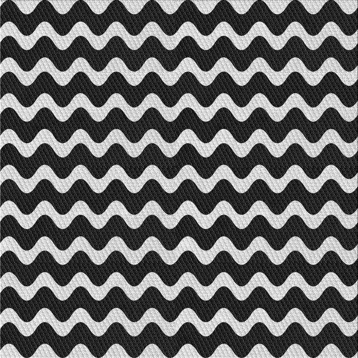 Square Patterned Black Novelty Rug, pat3920