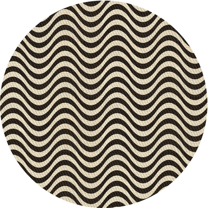 Square Patterned Midnight Gray Rug, pat3921brn