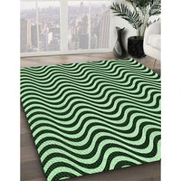 Patterned Light Green Rug, pat3921grn