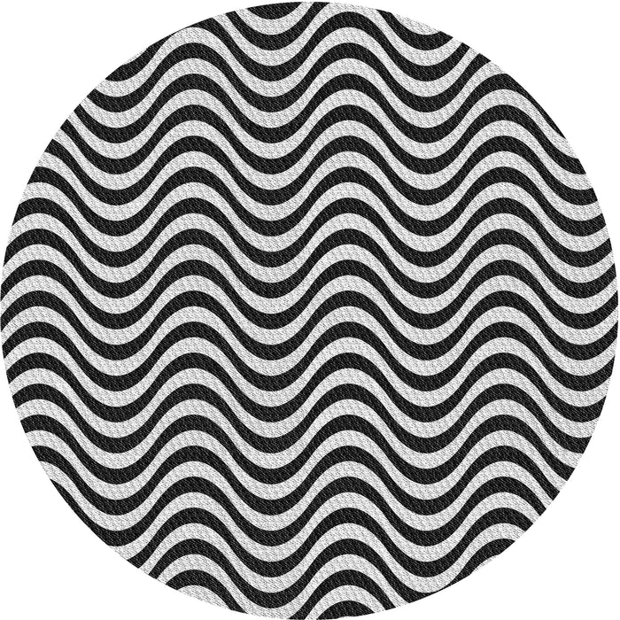 Square Machine Washable Transitional Charcoal Black Rug in a Living Room, wshpat3921gry