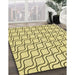 Patterned Sun Yellow Rug in Family Room, pat3922yw