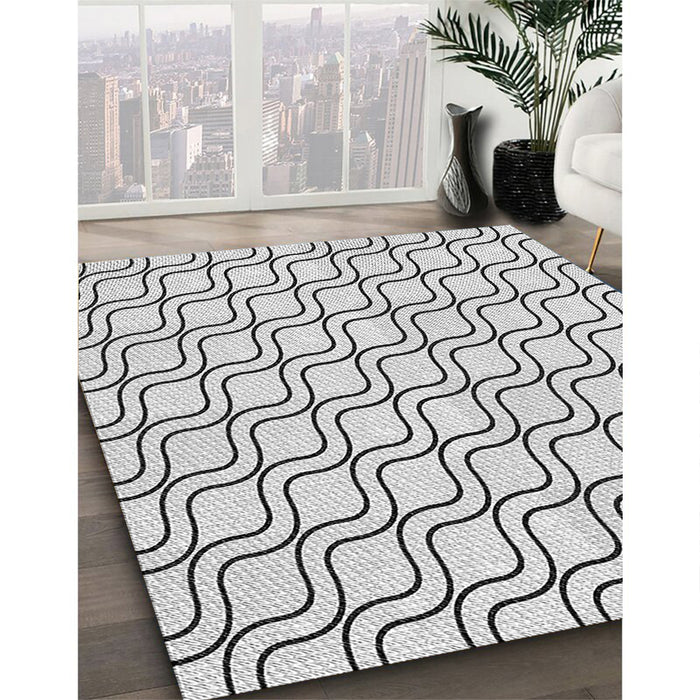 Patterned Off-White Novelty Rug in Family Room, pat3922