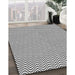 Patterned Platinum Gray Rug in Family Room, pat3923gry